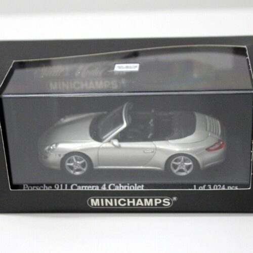 1:43 Minichamps Porsche 911 997 Carrera 4 Cabriolet silver