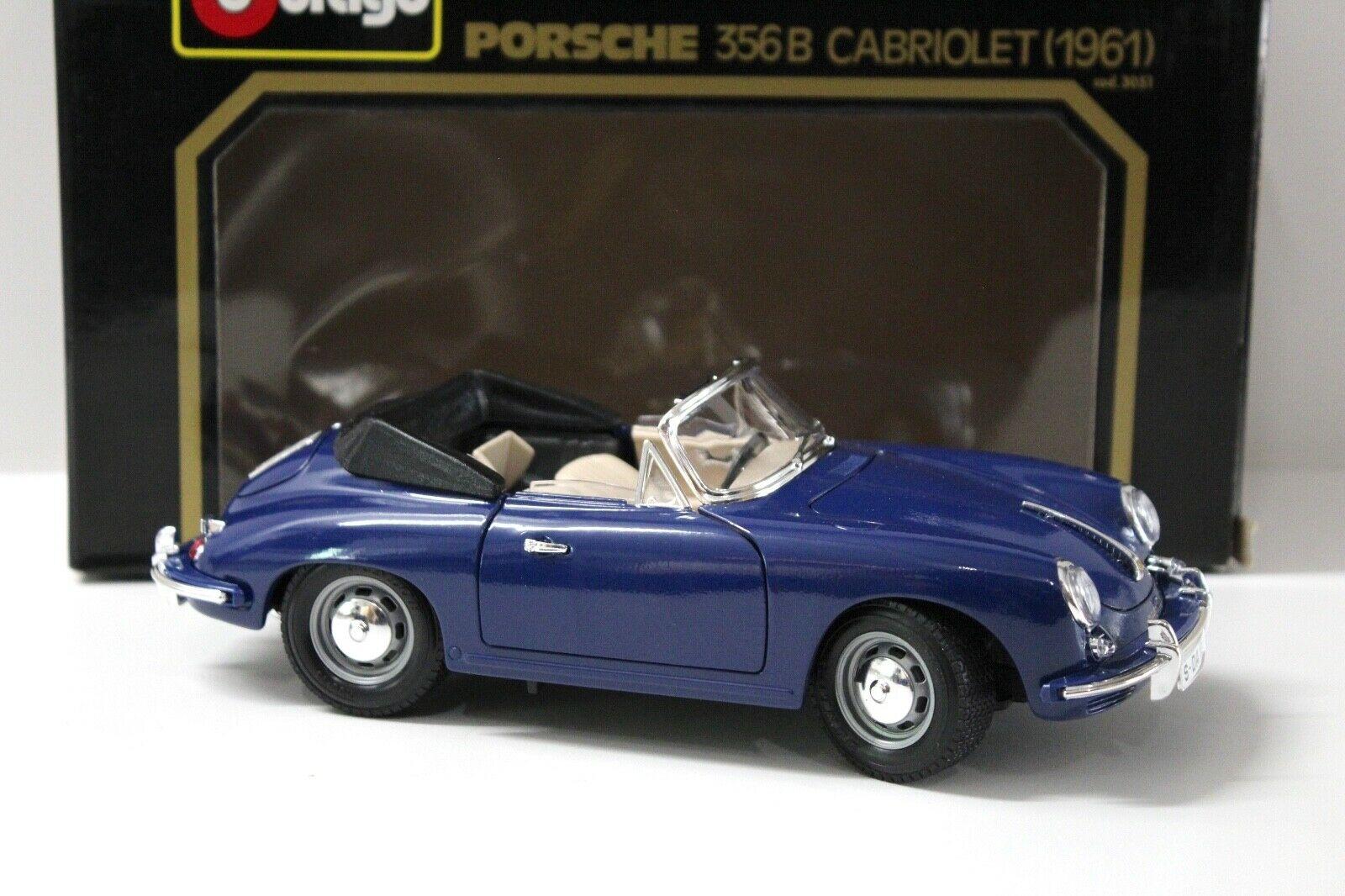 1:18 Bburago Porsche 356B Cabriolet dark blue