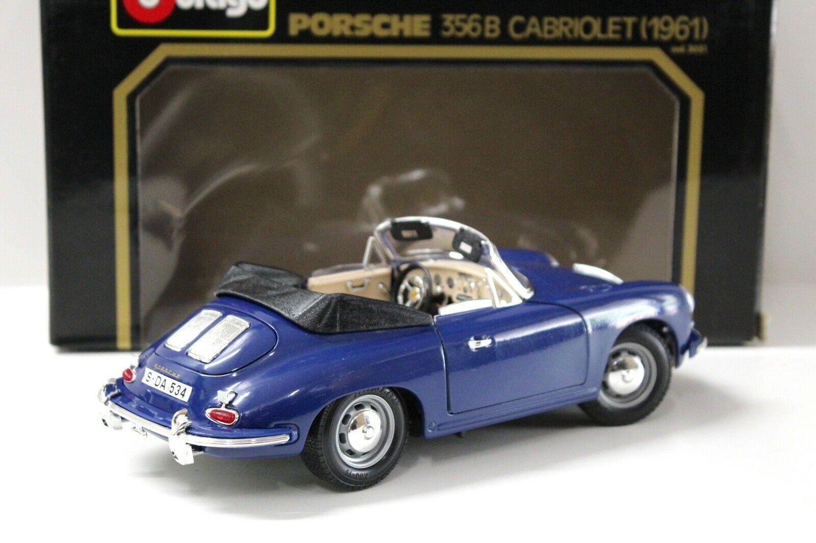 1:18 Bburago Porsche 356B Cabriolet dark blue
