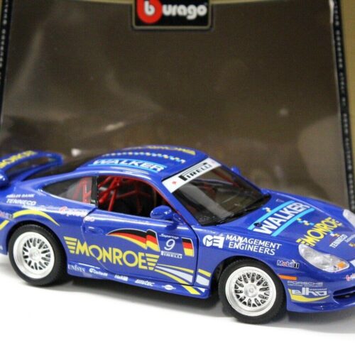 1:18 Bburago Porsche 911 996 GT3 Cup #9 Walker blue