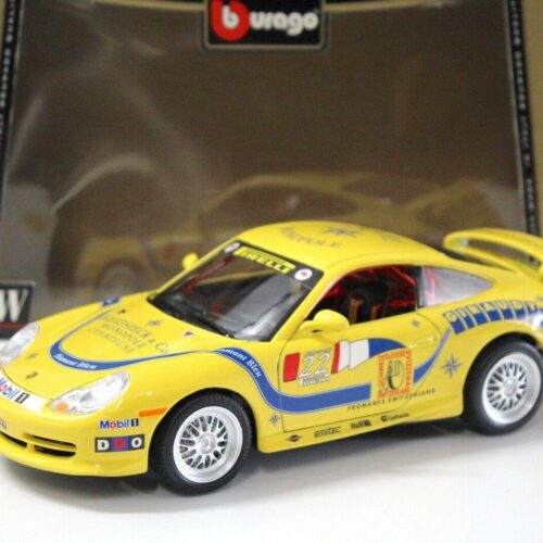 1:18 Bburago Porsche 911 996 GT3 Cup #22 Giraudy yellow