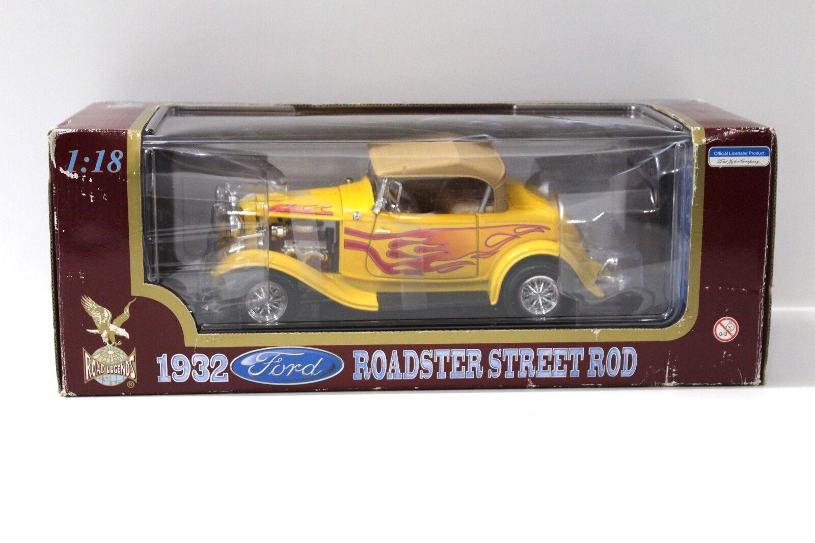 1:18 Road Legends Ford Roadster Street Rod 1932 yellow