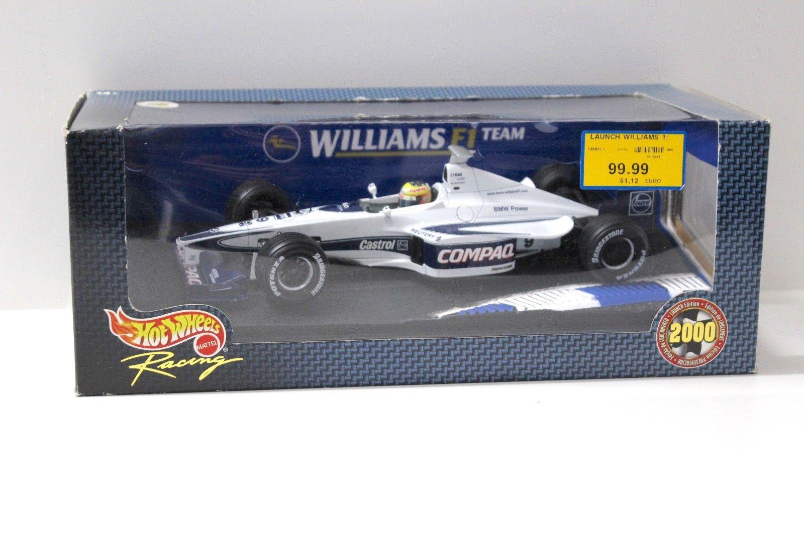 1:18 Hot Wheels BMW Williams F1 FW22 LAUNCH R.Schumacher boxed