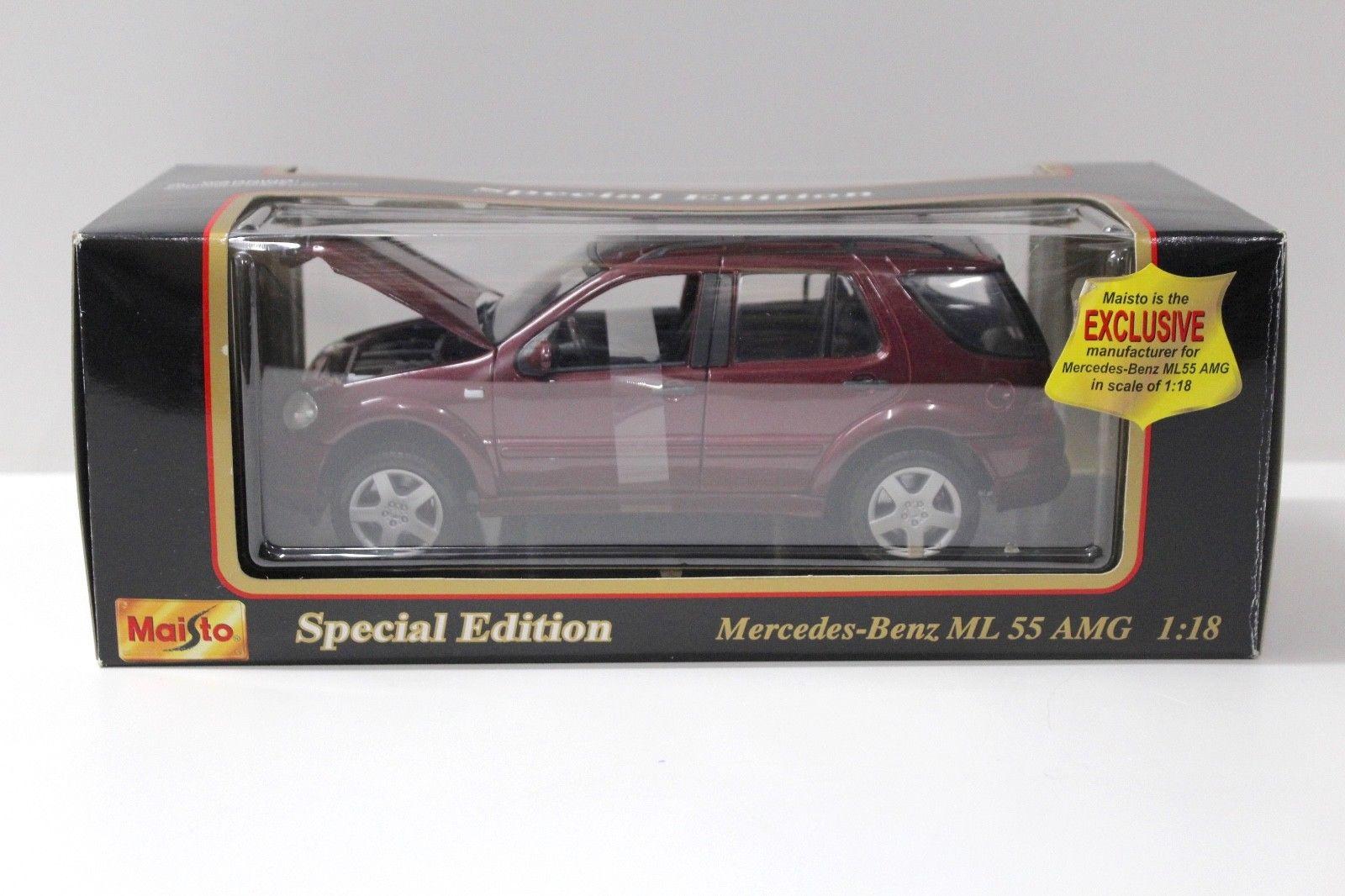 1:18 Maisto Mercedes Benz ML 55 AMG darkred