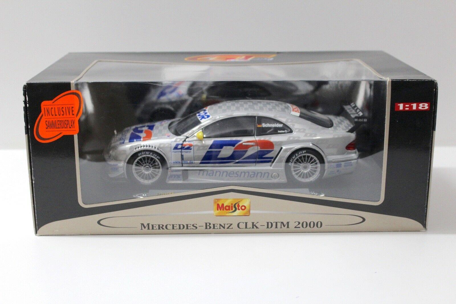 1:18 Maisto Mercedes CLK DTM 2000 SCHNEIDER #1 silver