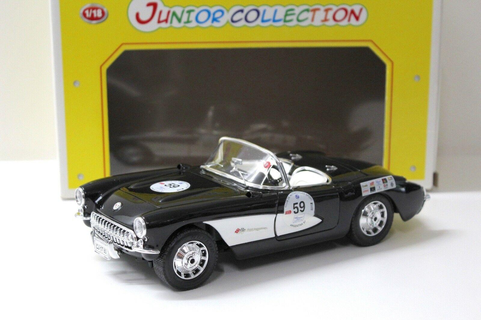 ID 47052 orig.jpg 1:18 Bburago Junior Chevrolet Corvette 1957 black #59