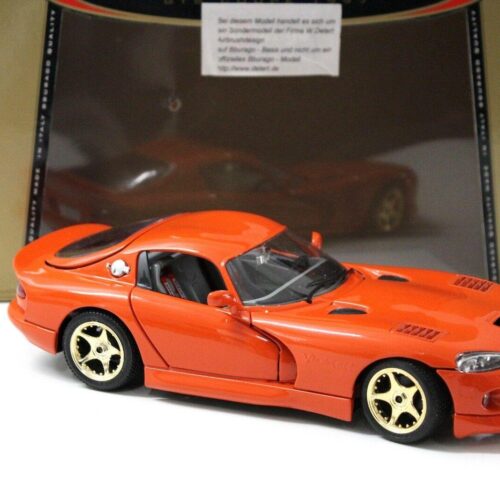 1:18 Bburago Dodge Viper GTS Coupe orange "W.Detert" - Image 2
