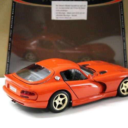 1:18 Bburago Dodge Viper GTS Coupe orange "W.Detert" - Image 3
