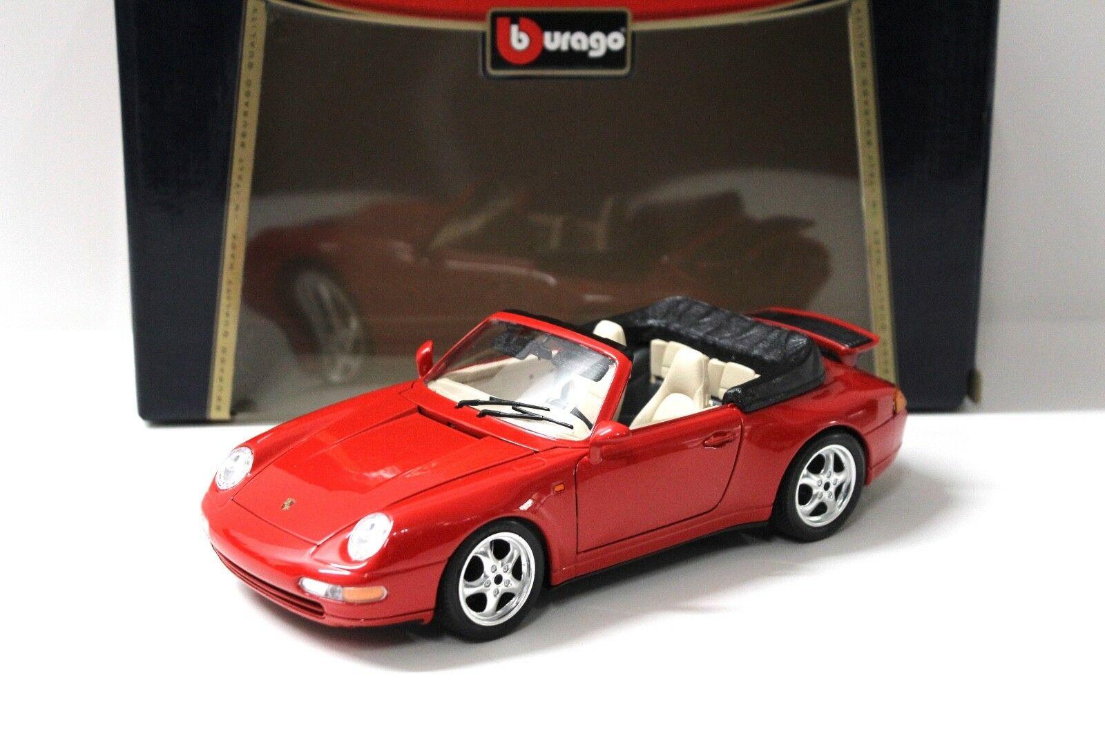 ID 47068 orig.jpg 1:18 Bburago Porsche 911 (993) Carrera Cabriolet red