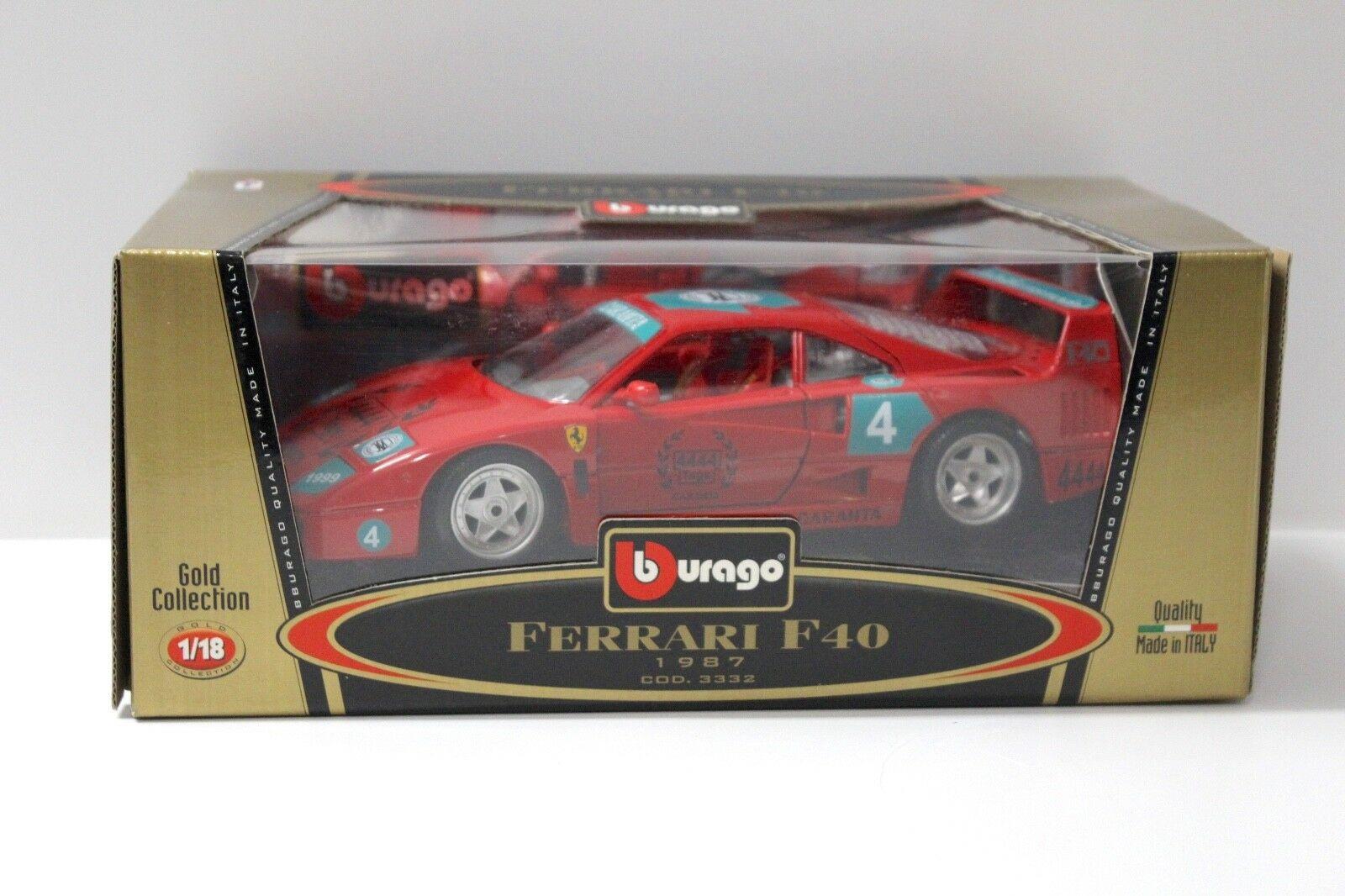 1:18 Bburago Ferrari F40 "GARANTA" 4444 Tage red