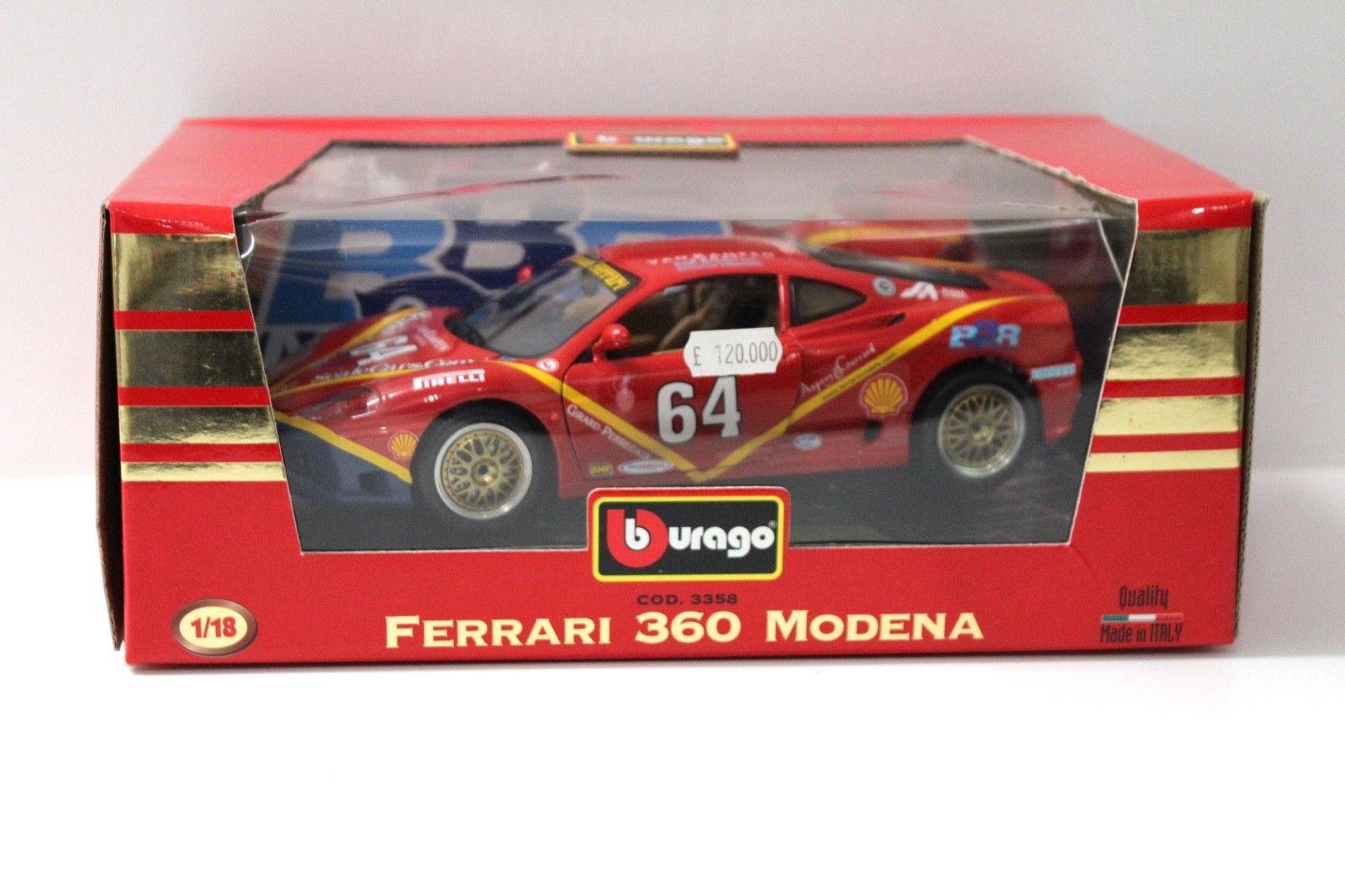 1:18 Bburago Ferrari 360 Modena SCOTTSDALE BBR EDITION BBS WHEELS #64 red