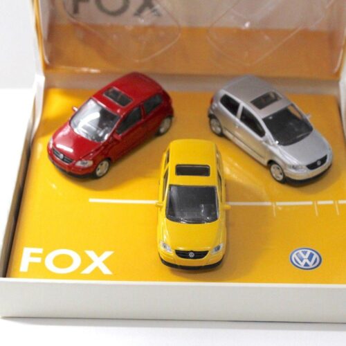 1:55 Norev VW FOX SET rot+gelb+silber BOX DEALER VERSION