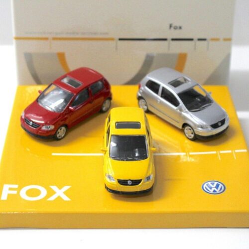1:55 Norev VW FOX SET rot+gelb+silber BOX DEALER VERSION