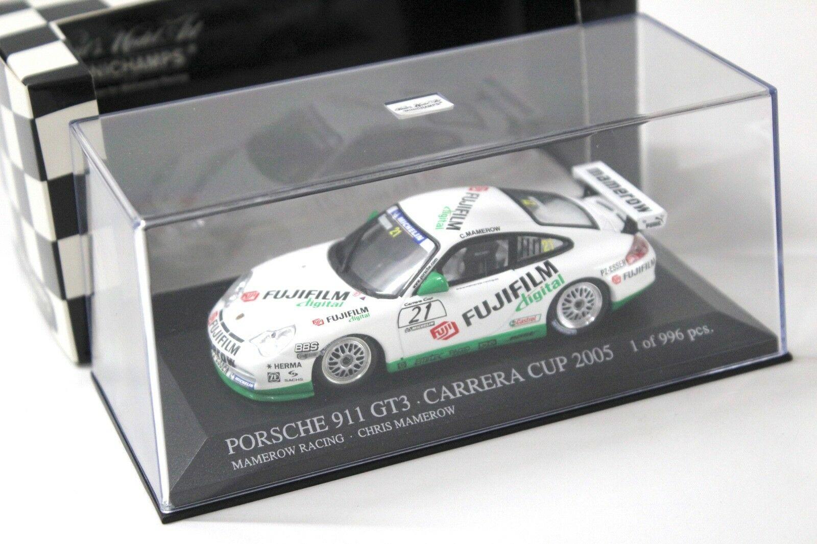 1:43 Minichamps Porsche 911 GT3 CUP 2005 MAMEROW #21 FUJI