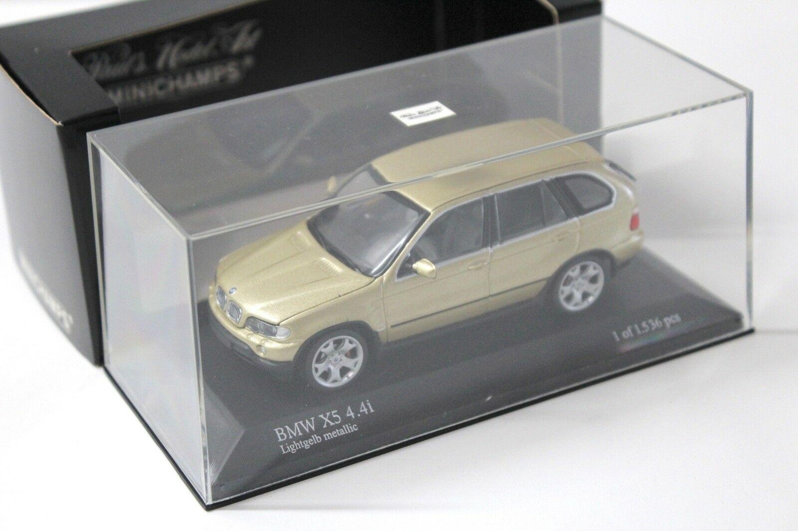 1:43 Minichamps BMW X5 E53 4.4i light yellow 2000