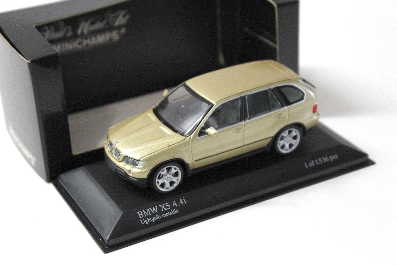 1:43 Minichamps BMW X5 E53 4.4i light yellow 2000