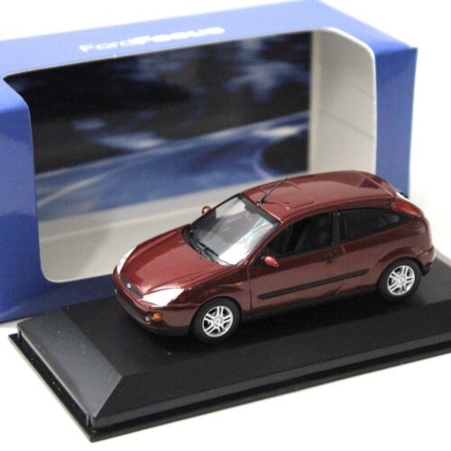 1:43 Minichamps Ford Focus Ghia 1999 dark red DEALER VERSION