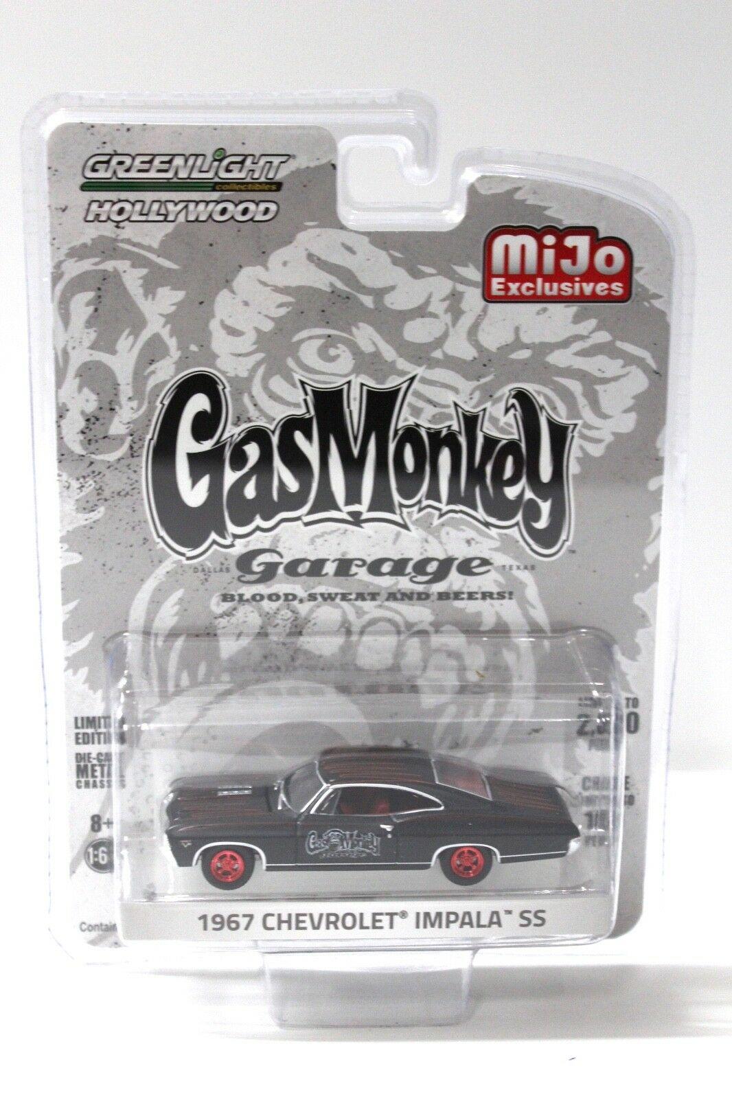 1:64 Greenlight Chevrolet Impala SS black 1967 GAS MONKEY