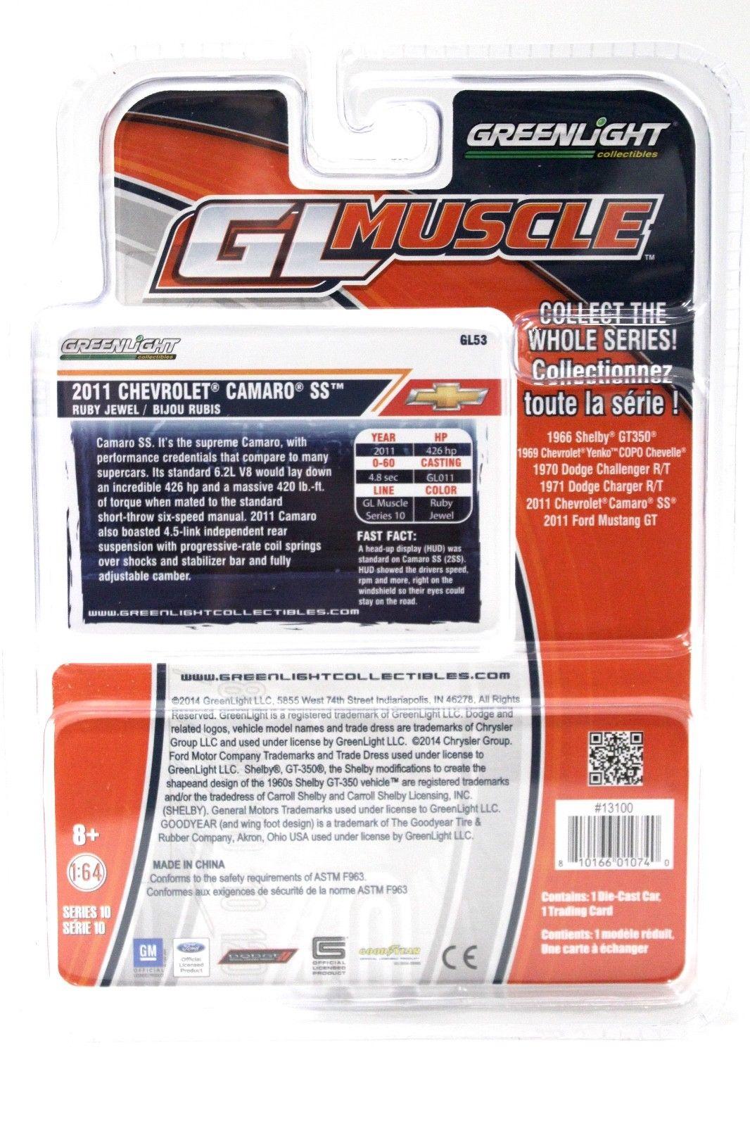 1:64 Greenlight Chevrolet Camaro SS 2011 red/ black