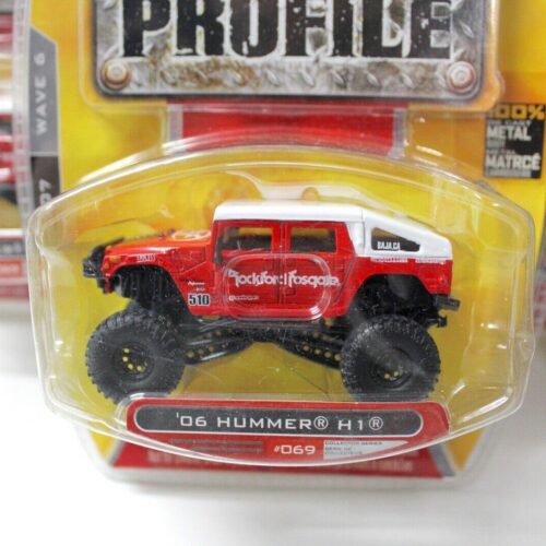 1:64 JADA Toys Hummer H1 red BAJA.CA 2006 SET 5 pcs.