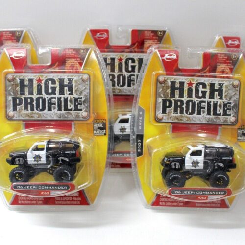 1:64 JADA Toys Jeep Commander black 2006 SET 5 pcs.