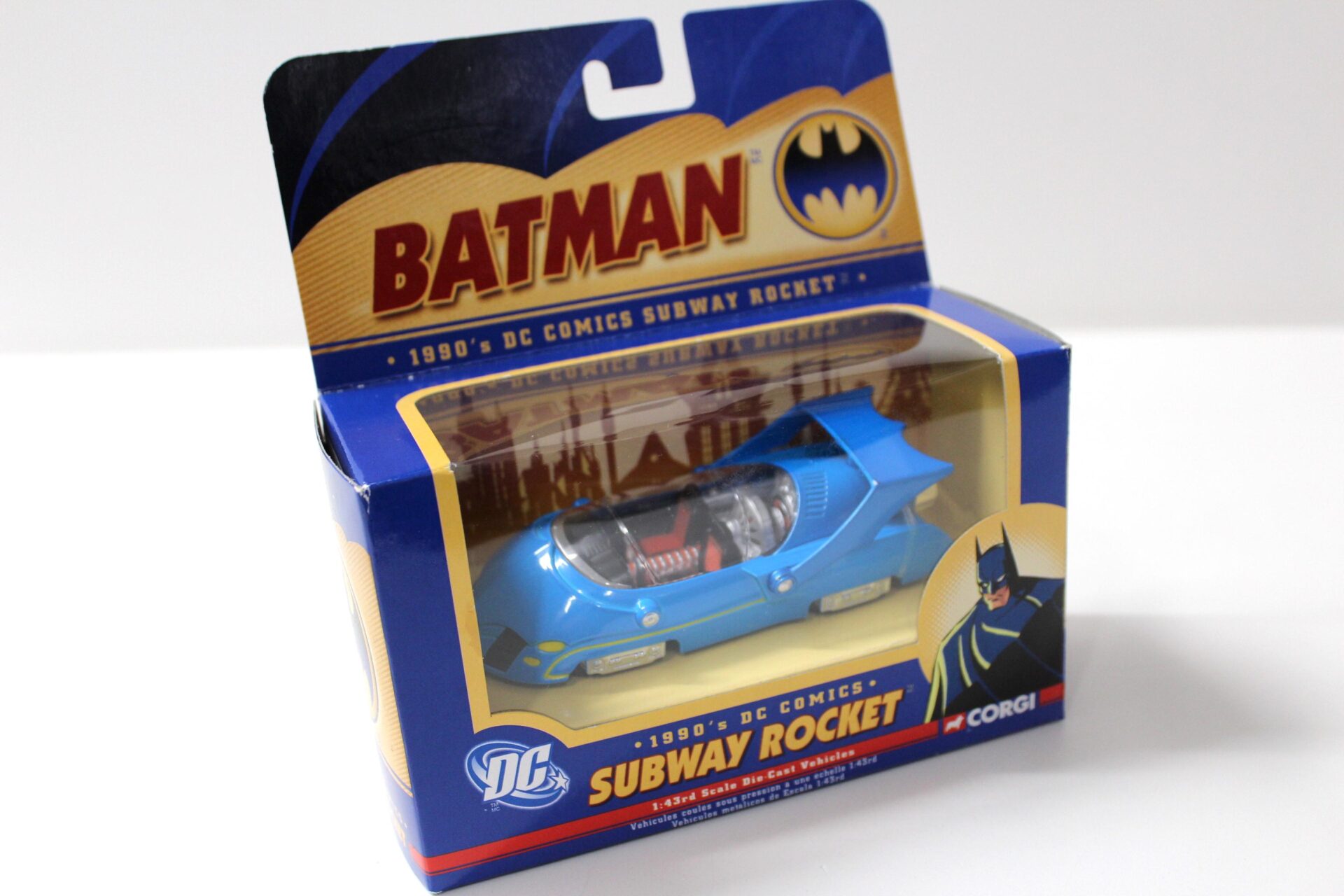 1:43 Corgi 1990Â´s DC Comics Subway Rocket Batman blue