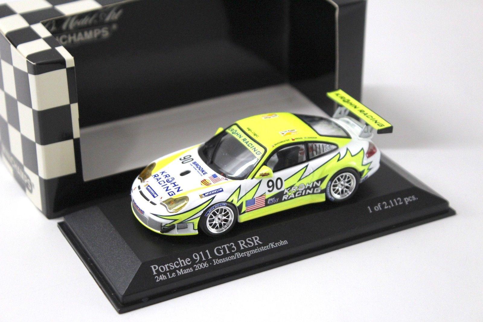 1:43 Minichamps Porsche 911 GT3 RSR 24h Le Mans 2006 Krohn Racing #90