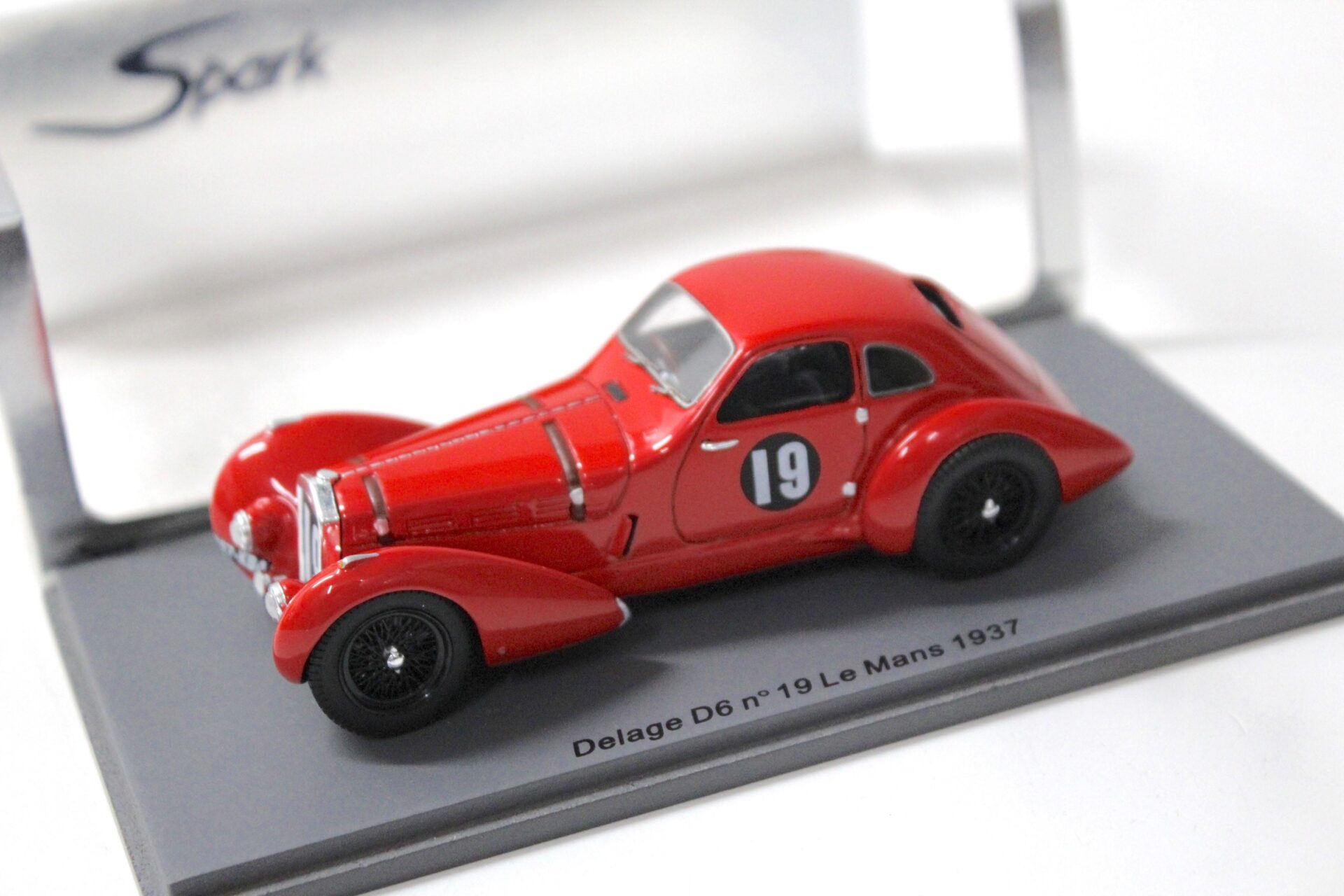 1:43 Spark Delage D6 Le Mans 1937 #19 red