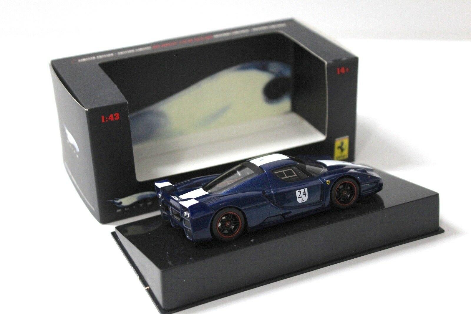 1:43 Hot Wheels Elite Ferrari FXX dark blue #24