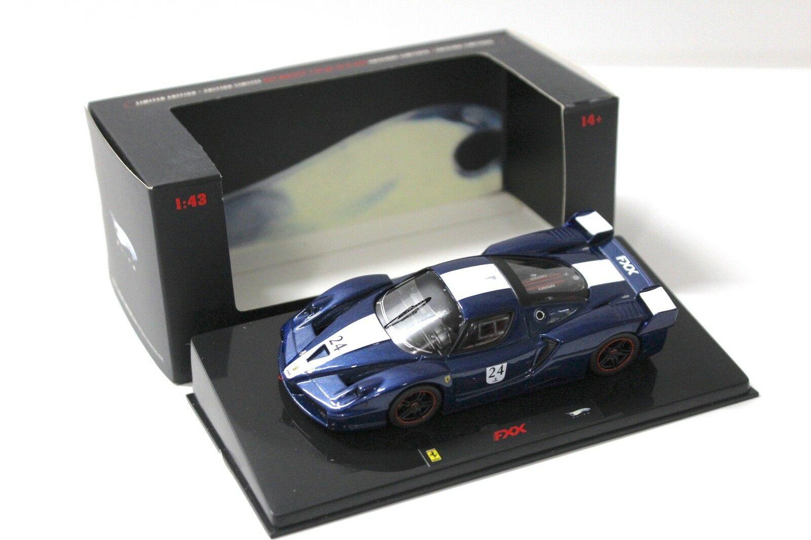 1:43 Hot Wheels Elite Ferrari FXX dark blue #24