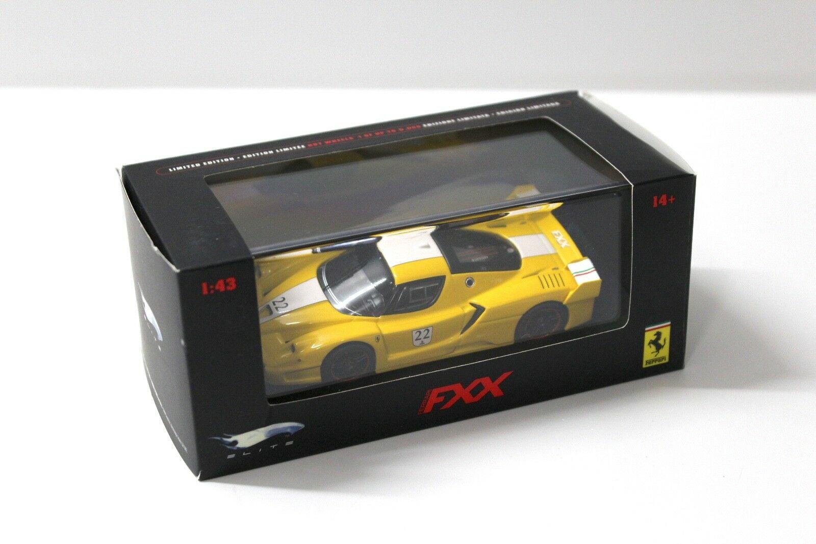 1:43 Hot Wheels Elite Ferrari FXX yellow #22