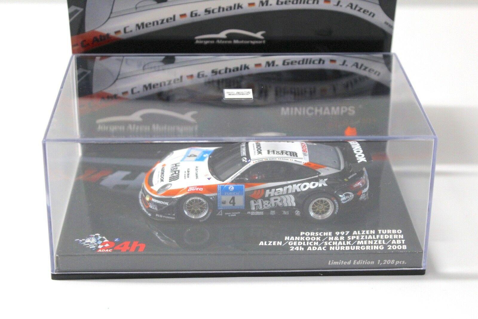 1:43 Minichamps Porsche 911 997 Alzen Turbo H&R 24h 2008 #4