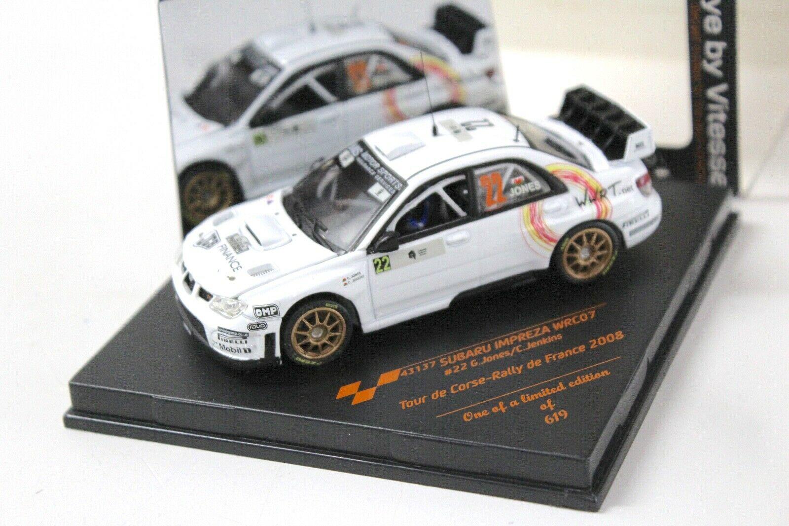 1:43 Vitesse Subaru Impreza WRC07 Tour de Corse France #22 white