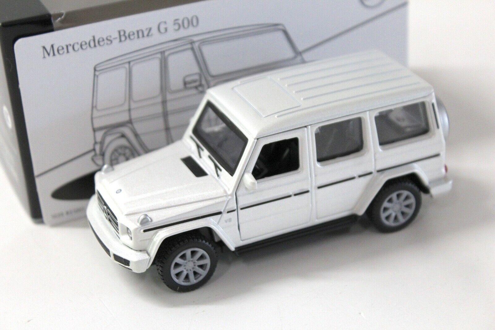 1:43 Maisto Mercedes G500 W463 Pullback white DEALER VERSION