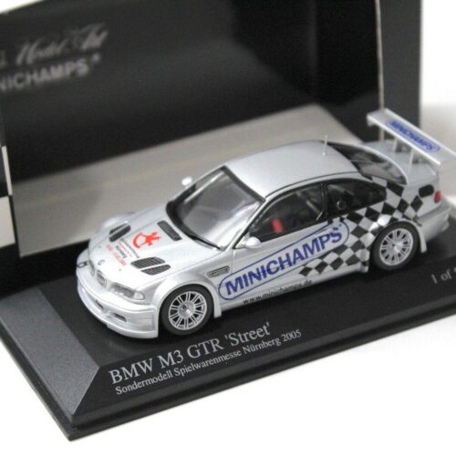 1:43 Minichamps BMW M3 GTR E46 Street "TOY FAIR 2005" silver