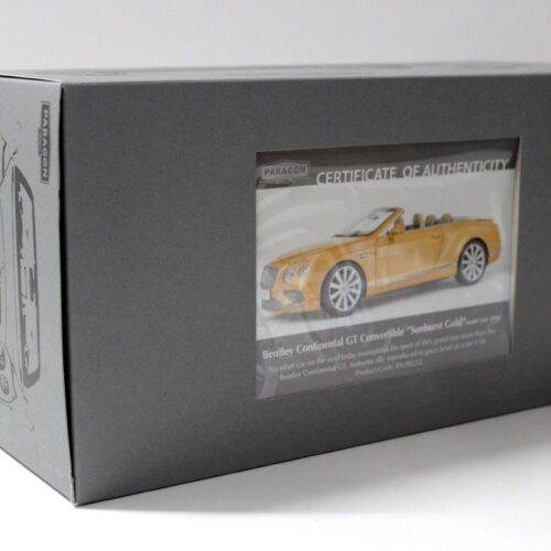 1:18 Paragon Bentley Continental GT Convertible Sunburst Gold 2016
