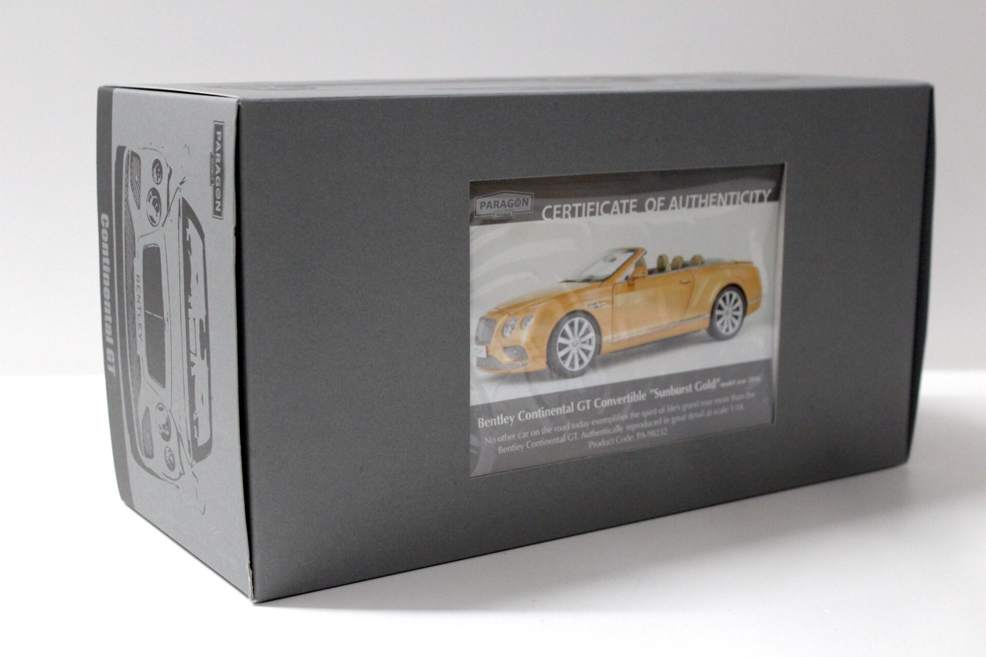 1:18 Paragon Bentley Continental GT Convertible Sunburst Gold 2016