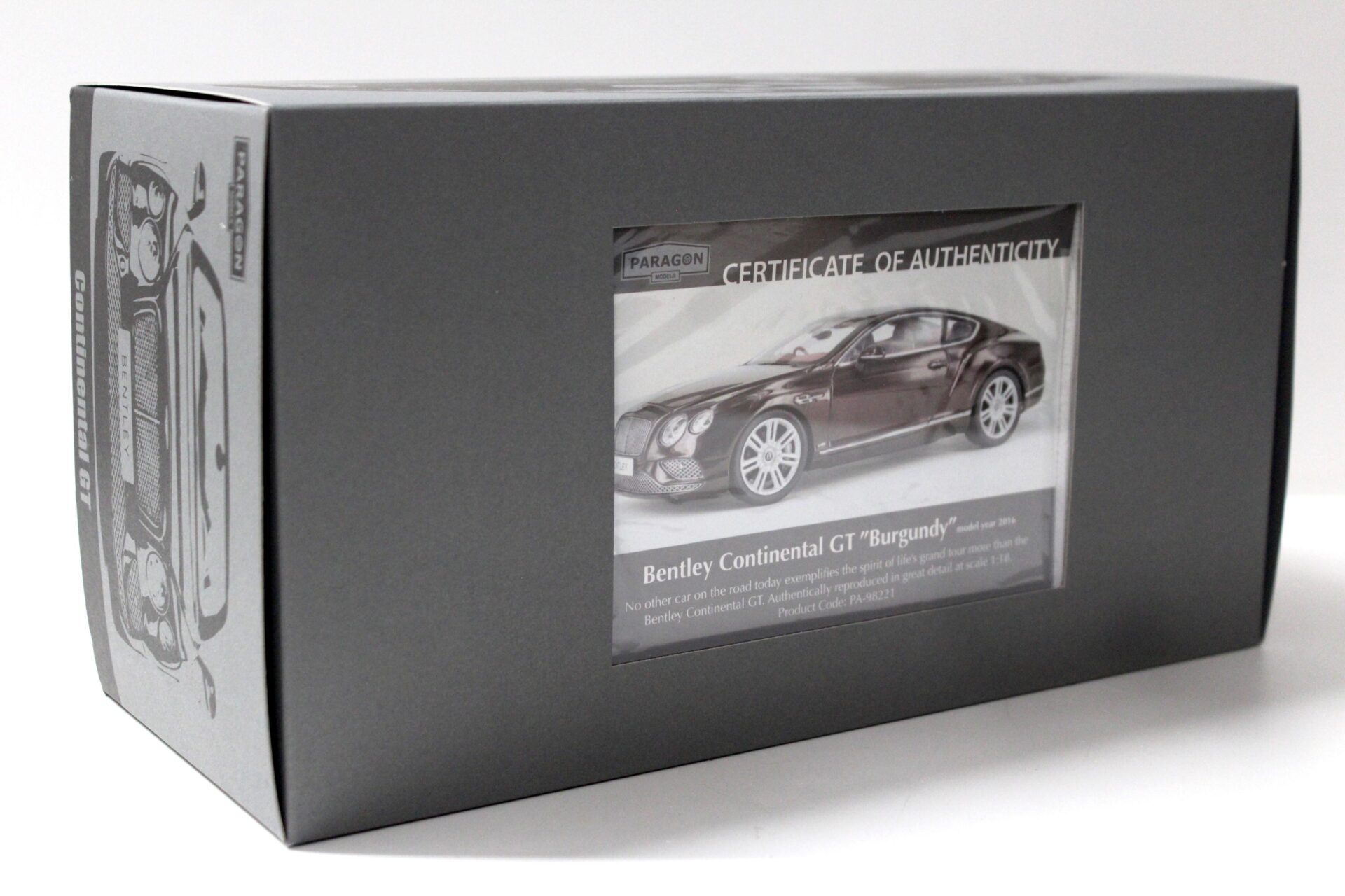 1:18 Paragon Bentley Continental GT Coupe Burgundy red 2016