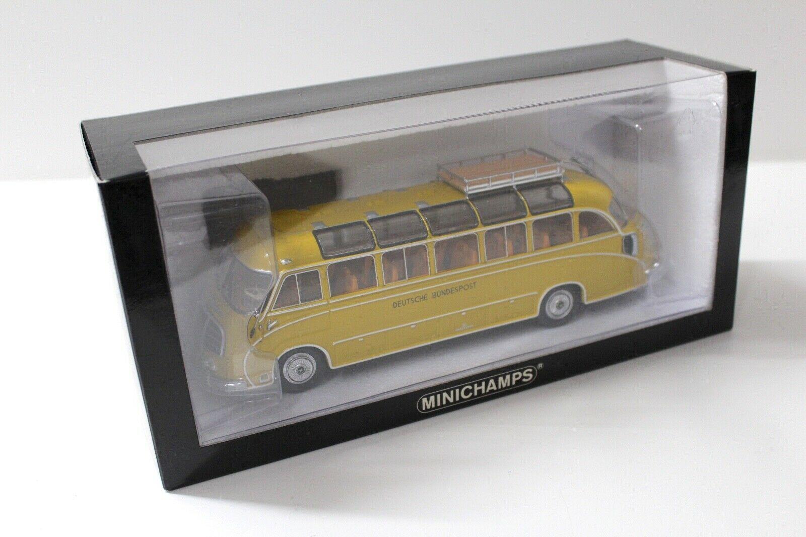 1:43 Minichamps Setra S8 Bus Post Bus Deutsche Bundespost yellow