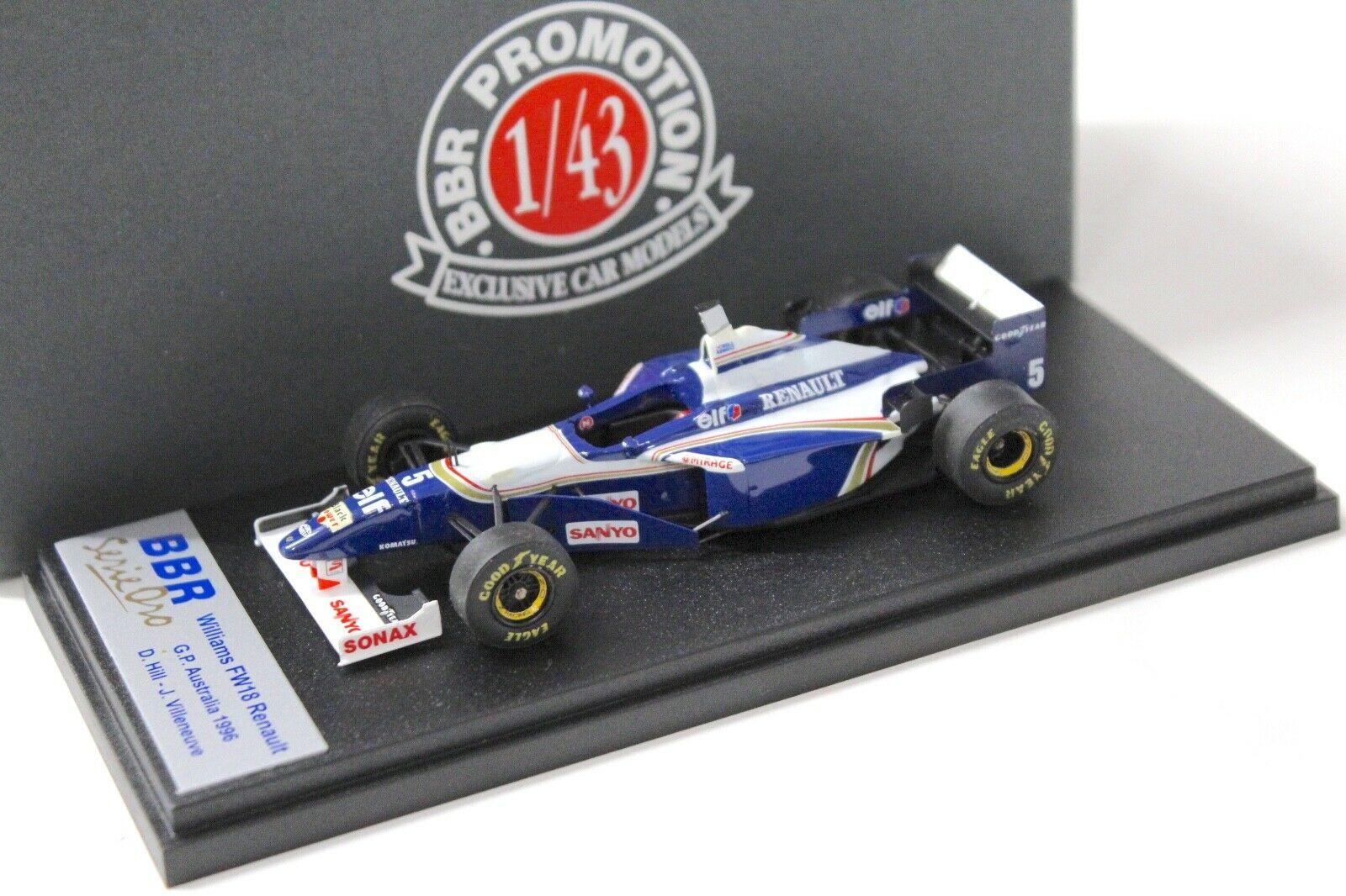 1:43 BBR () F1 Williams Renault FW18 GP Australia 1996 Hill