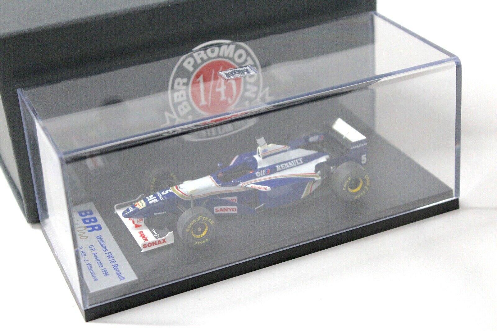 1:43 BBR () F1 Williams Renault FW18 GP Australia 1996 Hill