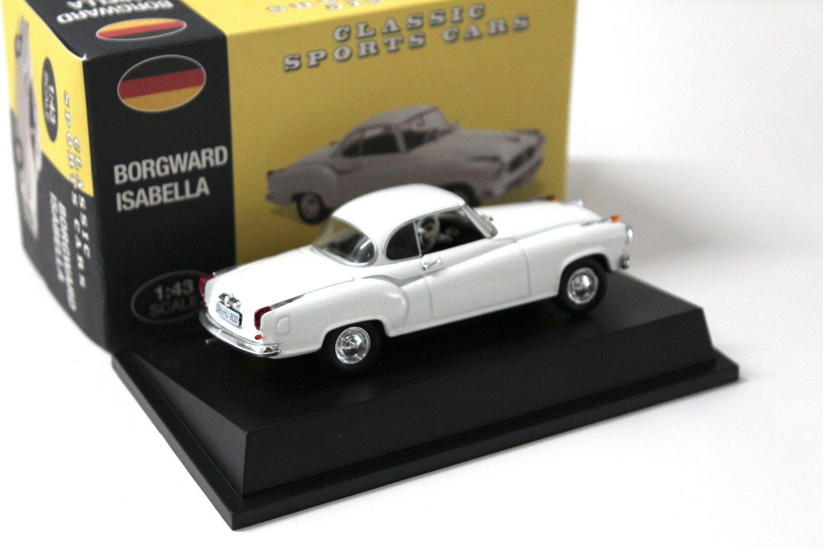 1:43 Atlas By Norev Borgward Isabella white Classic Sport Cars
