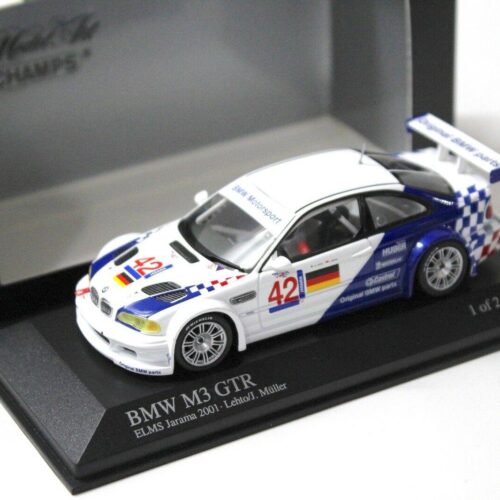 1:43 Minichamps BMW M3 GTR E46 ELMS Jarama #42 Letho white