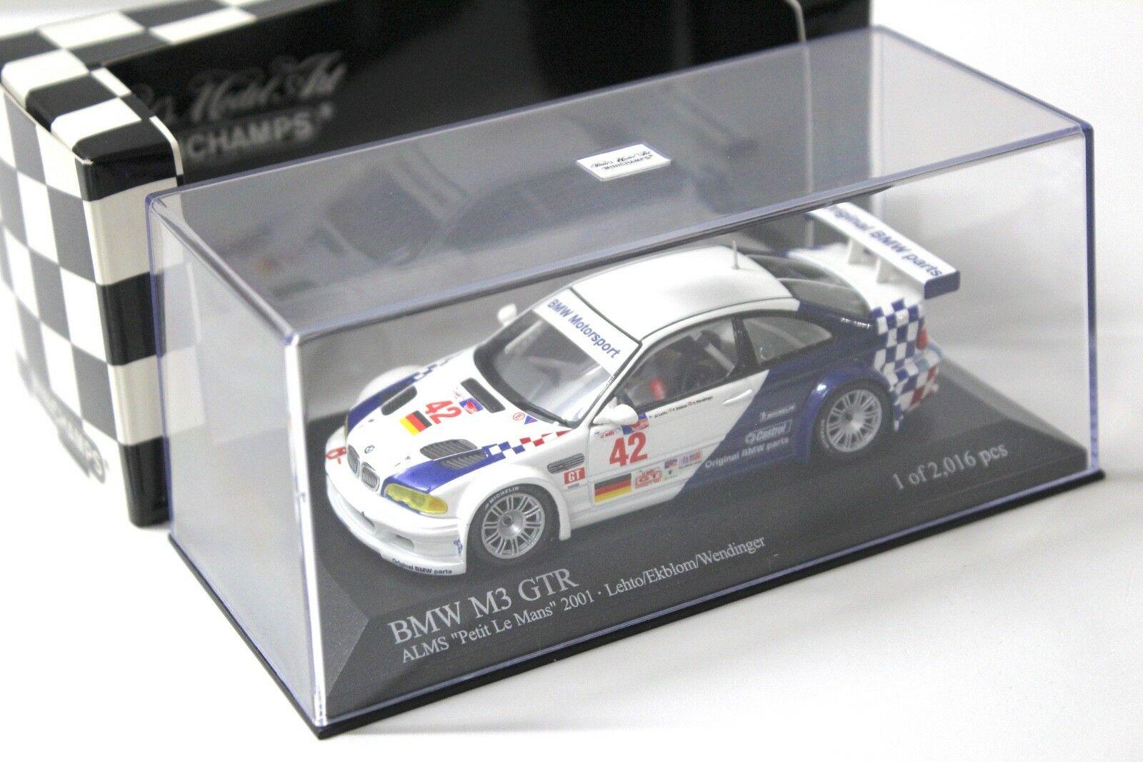 1:43 Minichamps BMW M3 GTR E46 ALMS Petit LM #42 Letho