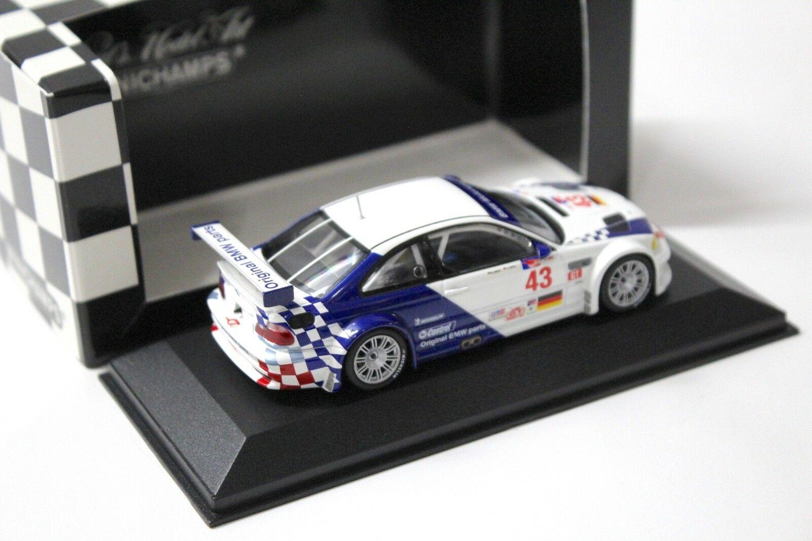 1:43 Minichamps BMW M3 GTR E46 ALMS Petit LM #43 Müller