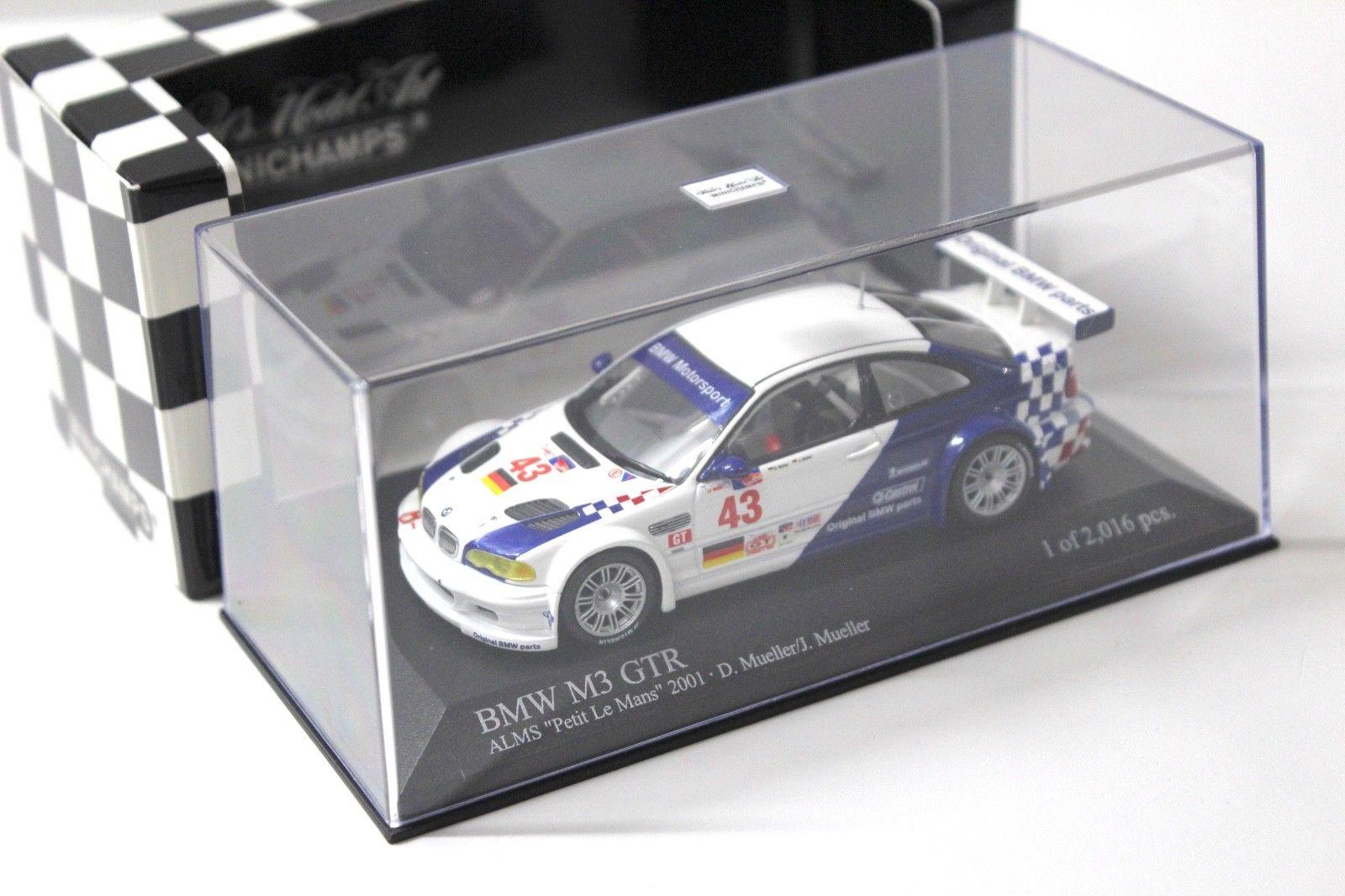 1:43 Minichamps BMW M3 GTR E46 ALMS Petit LM #43 Müller
