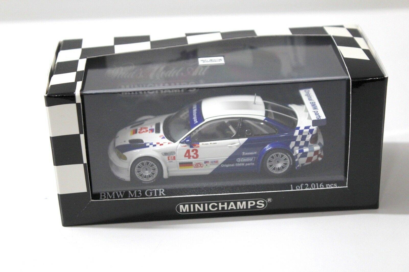 1:43 Minichamps BMW M3 GTR E46 ALMS Petit LM #43 Müller