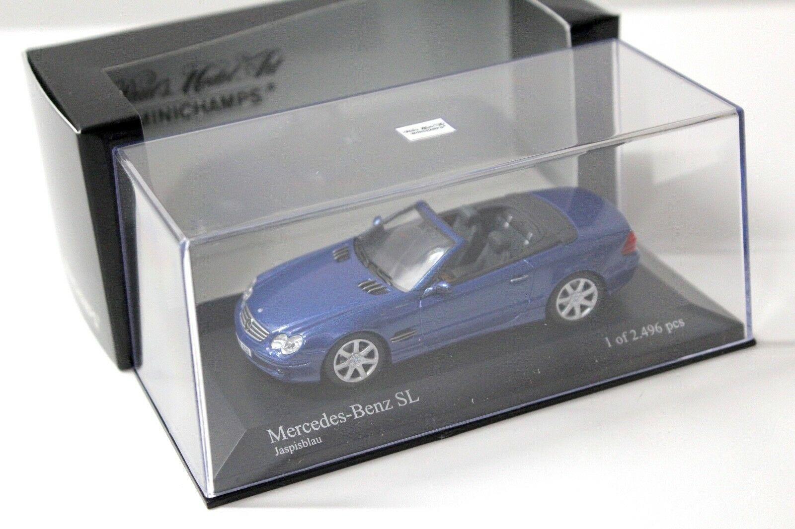 1:43 Minichamps Mercedes SL Convertible 2001 blue
