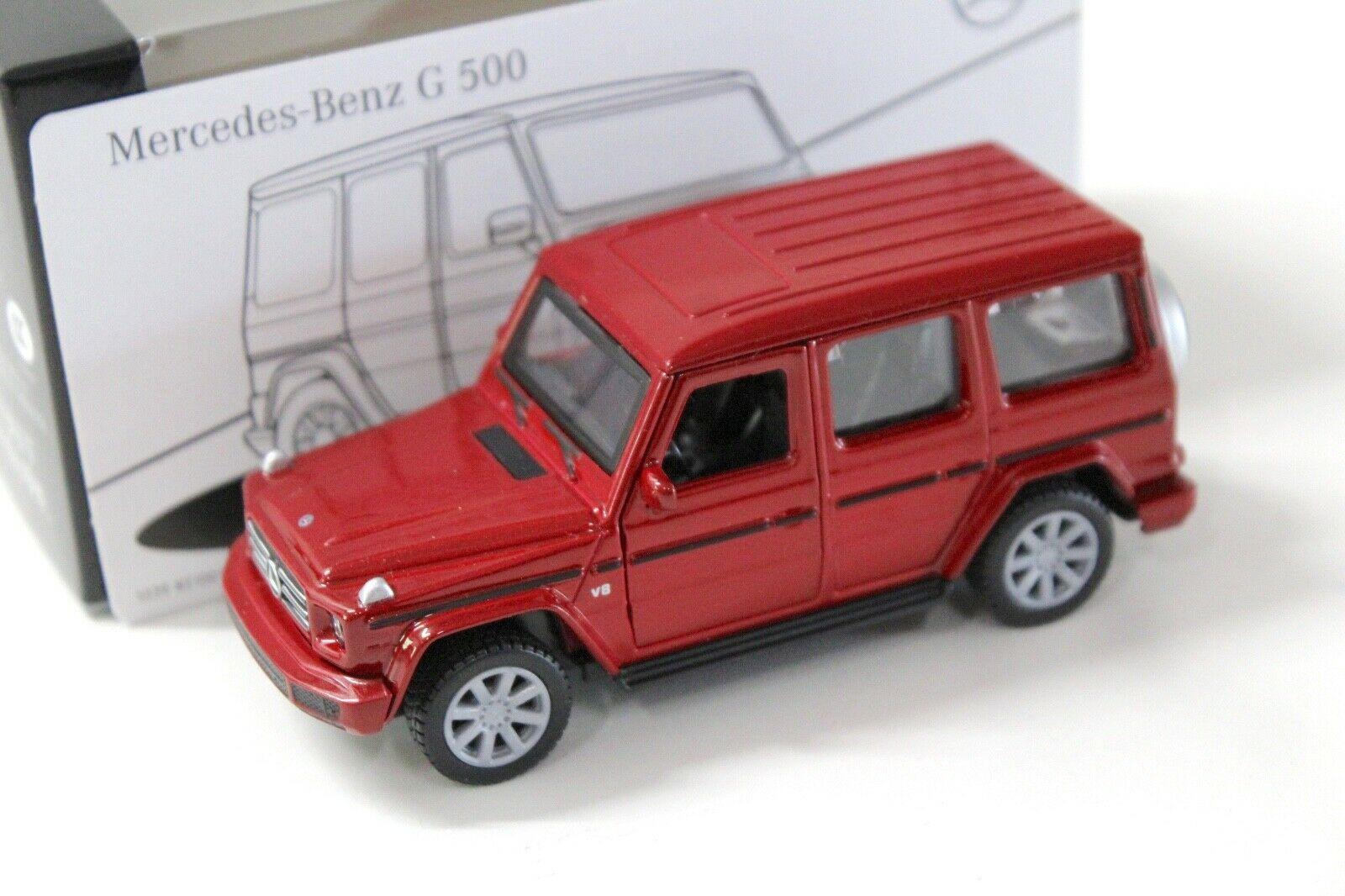 1:43 Maisto Mercedes G500 W463 Pullback red DEALER VERSION