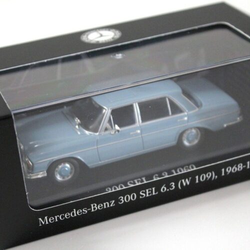 1:43 Premium Collectibles Mercedes 300 SEL 6.3 blue DEALER VERSION